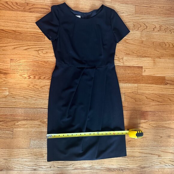 Armani Short Sleeve, Black, Wool, Sheath Midi Dress, size 6 - Picture 6 of 12
